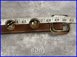 Vintage Brass Sleigh Bells 51 Equestrian Leather Strap 16 Graduating Bells