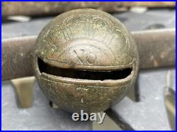 Vintage Brass Sleigh Bells Crotal Rumble Sleigh Bells 14 Bells Graduated