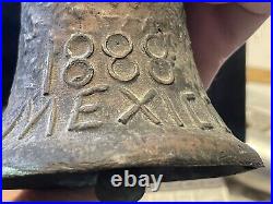 Vintage Bronze Ceremonial Mission Bell Mexico 1888 Church Cathedral
