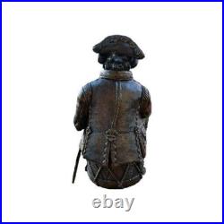 Vintage Bronze Primate Pirate Monkey Chimpanzee Figurine Table Bell Patina EUC