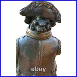 Vintage Bronze Primate Pirate Monkey Chimpanzee Figurine Table Bell Patina EUC