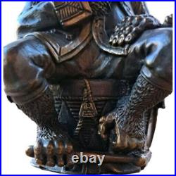 Vintage Bronze Primate Pirate Monkey Chimpanzee Figurine Table Bell Patina EUC