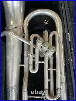 Vintage C. G. Conn Baritone Euphonium 3 Valve Bell Front