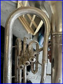 Vintage C. G. Conn Baritone Euphonium 3 Valve Bell Front