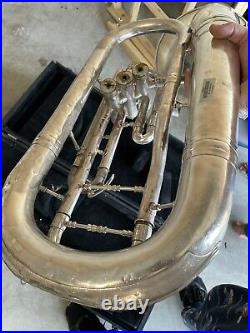 Vintage C. G. Conn Baritone Euphonium 3 Valve Bell Front