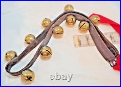 Vintage Ceremonies Horse Leather Collar With 10 Brass Bell Bells Great Sound