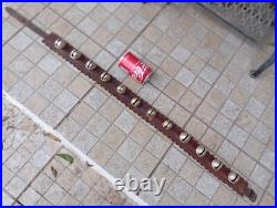 Vintage Ceremonies Horse Leather Collar With 12 Brass Bell Bells Great Sound