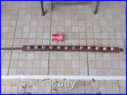 Vintage Ceremonies Horse Leather Collar With 12 Brass Bell Bells Great Sound