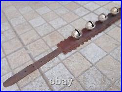 Vintage Ceremonies Horse Leather Collar With 12 Brass Bell Bells Great Sound