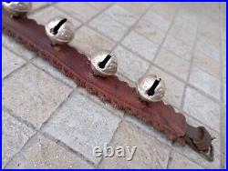 Vintage Ceremonies Horse Leather Collar With 12 Brass Bell Bells Great Sound