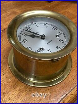 Vintage Chelsea Boston Shipstrike Clock Bell 6 With Key