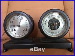 Vintage Chelsea Sips Bell Clock & Barometer Terheyden Co Pittsburgh
