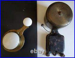 Vintage Collectible Servants Bell And Porcelain Brass Control Switch. Antique