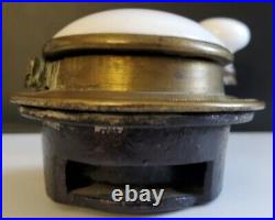 Vintage Collectible Servants Bell And Porcelain Brass Control Switch. Antique