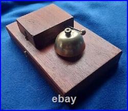Vintage Door Butler Bell Brass On Wooden Cigar Box 9v Battery