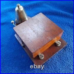 Vintage Electric Door Bell Railway / Butler Bell Wood Brass