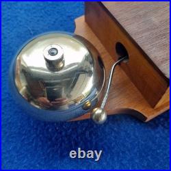 Vintage Electric Door Bell Railway / Butler Bell Wood Brass
