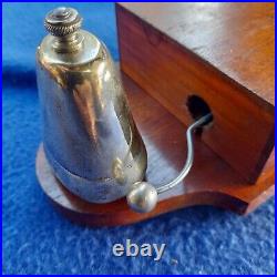 Vintage Electric Door Bell Railway / Butler Bell Wood Brass