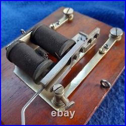 Vintage Electric Door Bell Railway / Butler Bell Wood Brass