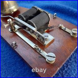 Vintage Electric Door Bell Railway / Butler Bell Wood Brass