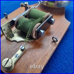 Vintage Electric Door Bell Railway / Butler Bell Wood Brass