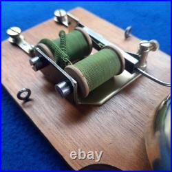 Vintage Electric Door Bell Railway / Butler Bell Wood Brass