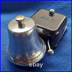 Vintage Electric Gec Bakelite Door Butler Bell Brass Over Nickel Dome