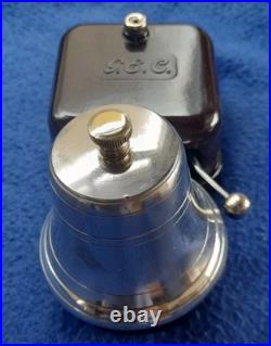 Vintage Electric Gec Bakelite Door Butler Bell Brass Over Nickel Dome