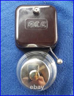 Vintage Electric Gec Bakelite Door Butler Bell Brass Over Nickel Dome