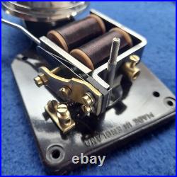 Vintage Electric Gec Bakelite Door Butler Bell Brass Over Nickel Dome