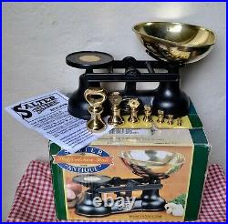 Vintage English Boxed Salter Scales 7 Quality Brass Bell Weights