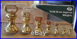 Vintage English Kitchen Scales Black Boots 7 Boots Brass Bell Weights