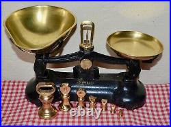 Vintage English Librasco Kitchen Scales 7 Librasco Brass Bell Weights