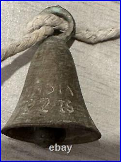 Vintage Etched Brass Bells Made in India 7 Different Bells
