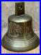 Vintage Extra Large Chinese Dragon & Flaming Pearl Brass Bell with Clapper 9W 9H
