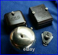 Vintage Gec Electric Bakelite Brass Bell Transformer Door Butler Shop Bell Push