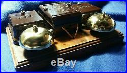 Vintage Gec Electric Bakelite Brass Bells Transformer Door Butler Shop Bell Push