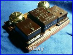 Vintage Gec Electric Bakelite Brass Bells Transformer Door Butler Shop Bell Push