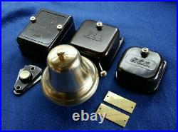 Vintage Gec Electric Bakelite Brass Door Bell & Buzzer Transformer Push Button