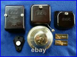 Vintage Gec Electric Bakelite Brass Door Bell & Buzzer Transformer Push Button