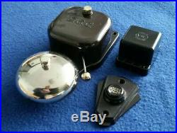 Vintage Gec Electric Bakelite Nickel Brass Door Bell Transformer Push Button