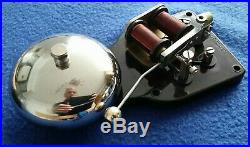 Vintage Gec Electric Bakelite Nickel Brass Door Bell Transformer Push Button