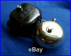 Vintage Gec Electric Bakelite Nickel Brass Door Bell Transformer Push Button