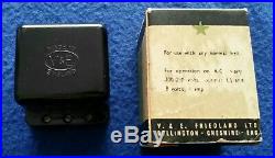 Vintage Gec Electric Bakelite Nickel Brass Door Bell Transformer Push Button