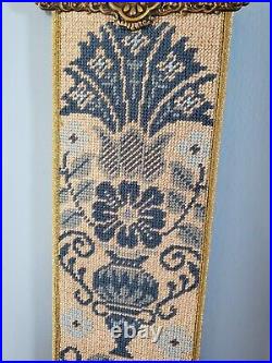 Vintage German Made Bell Pull Brass Wall Mount, Bell & Decor on top/Bottom