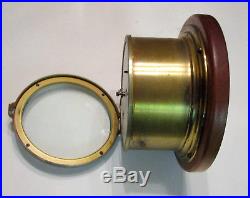 Vintage German Schatz Royal Mariner Brass Ship Clock 8 Day Ships Bell Germany Nr