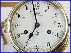 Vintage German Schatz Royal Mariner Brass Ships Clock 8 day Ships Bell Germany