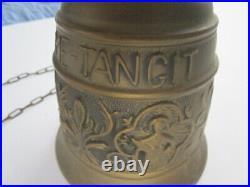 Vintage Gothic Brass Monastery Bell Vocem Meam Audit Oui Me Tangit 16 in. Tall