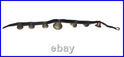 Vintage Graduated Brass Horse Sleigh Bells Strap Equestrian Harness 42