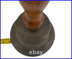 Vintage Green Brass Captain's Bell Large Handheld 15 Tall Loud
